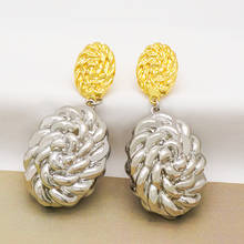 Copper Drop Dangle Earrings Gold Trend Fashion earrings Women Luxury Wedding Fashion Jewelry 2024 - buy cheap