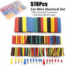 Car Wire Electrical Set 250pcs Terminal Connectors + 328pcs 2:1 Heat Shrink Tube RSFR Heatshrink Wire Wrap Cable Kit With Box 2024 - buy cheap