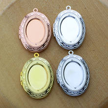 5pcs Flowers Photo Loclet Box Setting Antique Silver Bronze Rose Gold Color Plated Oval Cameo Base Blank Tray Oval 2024 - buy cheap