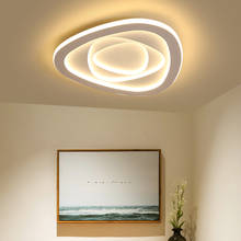 Lustre branco para teto, luminária de teto moderna com armação criativa, para sala de estar, quarto com luzes led para a casa