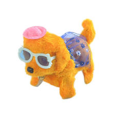 1Pcs Cute Cartoon Luminous Vocal Mobile Electronic Plush Dog Toys Creative Fashion Wear Clothes Stuffed Animals Fun Toys 2024 - buy cheap