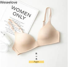 Weeelove-Sujetador de realce para mujer, Bralette Sexy Con pechos pequeños, lencería sin costuras, anillo de acero, sin aros, S01-1 2024 - compra barato