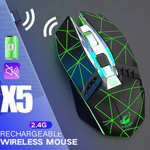 Mouse sem fio 2.4g 800/1600/2400 dpi, mouse para jogos com 6 botões, para computador, laptop e pc 2024 - compre barato