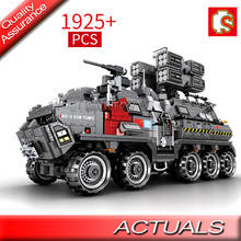 Constructor  Movie Wandering Earth City Carrier Vehicle Building Blocks 6 Figures Cargo Truck Transport Van Toys SEMBO 2024 - buy cheap