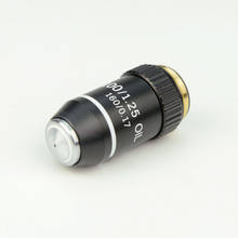 DIN45mm Oil 100X lente de objetivo acromático 195 100X/1,25 160/0.17 Objetivos para microscopio biológico 2024 - compra barato