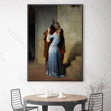 Italy Francesco Bacio Hayez Kiss-Il Canvas Painting The Wall Art Posters and Prints Wall Art Pictures for Living Room No Frame 2024 - buy cheap