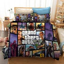 Grand Theft-Juego de fundas de edredón con dibujos animados en 3D, ropa de cama para el hogar, tamaño Queen y King 2024 - compra barato
