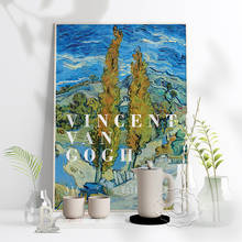 Póster de la exposición del museo moderno de Van Gogh, pegatinas de pared de dos héroes de Vincent Van Gogh, decoración del hogar del impresismo de los Países Bajos 2024 - compra barato