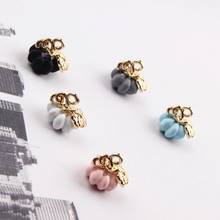 10pcs/lot 3D Colorful Metal Pumpkin Halloween Charms Fashion Jewelry Earring DIY Making Bracelet Charms 2024 - buy cheap