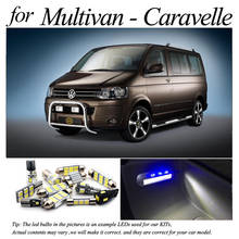 Bombillas LED blanca para coche + kit de luz de entrada, iluminación de cúpula interior, para VW Multivan, Caravelle MK5, MK6, T5, T6, (03-18) 2024 - compra barato