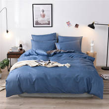 Casa têxtil kit plain simples colcha capa pura cor xadrez textura travesseiro capa de cama 2024 - compre barato