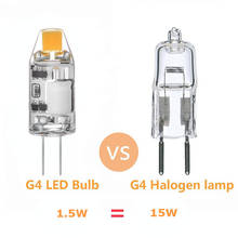 10pcs G4 COB LED Lamp 12V AC DC 1.5W NO Flicker 360 Degree LED G4 Bulb Lampada Lampara Home Light Replace 15W Halogen Lamp 2024 - buy cheap