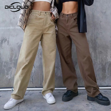 Pantalones rectos Vintage de pana para mujer, pantalón de cintura alta, holgado, estilo Harajuku, Hip Hop 2024 - compra barato