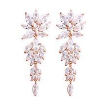 Bettyue Charming Design Flower In Bloom Zirconia Long Earring For Women Attractive Decoration Symbolize Of life Fashion Trend 2024 - buy cheap