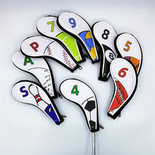 Головные уборы на молнии для гольфа с принтом шариков Набор железных чехлов для гольфа # 4-9PAS для мужчин женщин мужчин 2024 - купить недорого