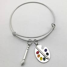 1pcs Painter Palette Oval Tool Brush Colors Bracelet Draw Entrepreneurial Bracelet Personalizeds Gift Painter Hand 2024 - buy cheap