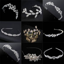 Luxury Sparkling Wedding Bridal Crystal Tiara Princess Pageant Prom Party Rhinestone Tiara Headband Wedding Hair Accessories 2024 - buy cheap