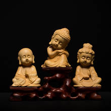 Boxwood carving room consecrates statue handicraft zen figure Shakyamuni Sculpture Buddha Statue Crafts Home Decor 2024 - buy cheap