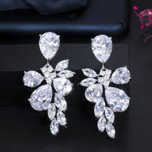 ThreeGraces-pendientes de boda con forma de marquesa para mujer, aretes de Zirconia cúbica, tamaño grande, exagerados, ER039 2024 - compra barato