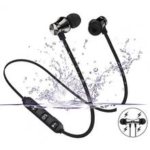 Fone de ouvido magnético bluetooth sem fio, universal, para esportes, estéreo, música, headphone de metal com microfone, para todos os telefones 2024 - compre barato