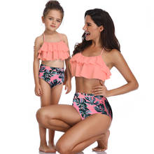 2020 Sexy Family Matching Bikini High Waist Swimwear Women Kid Girl Two Pieces Swimsuit Bathing Suit Maillot De Bain Feminino 2024 - buy cheap