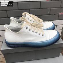 Mens Canvas Shoes Luxury Brand Trainers Lace Up Round Toe Casual Platform Boots 45 Breathable Summer White Sneakers 2024 - buy cheap