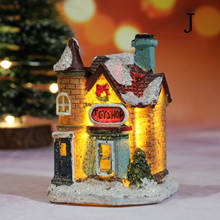 6PCS Mini Christmas Scene House LED Light Village Set Xmas Table Ornaments Gift 2024 - buy cheap