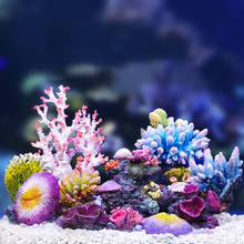 Decoração de aquário artificial, resina decorativa de aquário para tanque de peixes, coral, vegetais, pedra, decoração de flores, fundo de aquário com 15 estilos 2024 - compre barato
