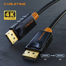 Cabletime-Cable DisplayPort DP 1,2 a DP 4K HDR, adaptador de puerto de pantalla, Cable de Audio para proyector HDTV PC N079 2024 - compra barato