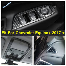 Reading Lights / AC Outlet / Headlamp Switches Buttons / Glass Lift Cover Trim Carbon Fiber For Chevrolet Equinox 2017 - 2022 2024 - buy cheap