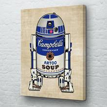 Canvas Picture Robot Blue Cartoon Home Decoration Painting Funny Cute Poster HD Prints Gift Wall Art Modular Living Room Framed 2024 - buy cheap