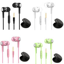 Sport Earphone Wired Super Bass 3.5mm Headphone Built-in Microphone In Ear Wired Earphone for Smartphones Free Gift with Bag 2024 - buy cheap