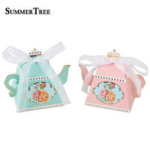 100pcs Candy Boxes Tea Theme Teapot Shape Wedding Favors Gifts Guests Bridal Baby Shower Birthday Party Box Decoration 2024 - buy cheap