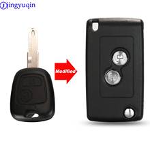 jingyuqin 10p Modified 2B Remote Car Key Case Shell Cover For Citroen C2 C3 Xsara PicassoFor Peugeot 206 306 406 Fob Cover 2024 - buy cheap