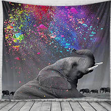 Indian elephant tapestry Mandala tapestry Bohemian living room home decor psychedelic scene wall hanging hippies. Sofa blanket 2024 - buy cheap