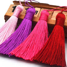 2pcs 8cm Polyester Silk Tassel Brush Pendant Earring Charm Satin Tassel DIY Jewelry Making Wedding Home Decor accessor 2024 - buy cheap