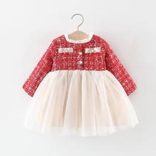 Baby Girls Princess Dress Clasic Plaid Long Sleeve Kids Clothing Autumn For Birthday Party Fashion Designed Infant Vestidos 2024 - buy cheap