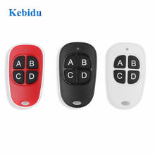 Kebidu controle remoto para cópia, universal, com 4 teclas, 433mhz, duplicador de chave, controle remoto para portão de garagem 2024 - compre barato