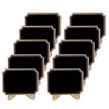 10pcs/lot small blackboard display stand message card holder wooden clip table number decorative 2024 - buy cheap
