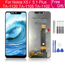 For Nokia X5 LCD Display Touch Screen Digitizer TA-1120 TA-1105 TA-1102 For Nokia 5.1 Plus LCD Screen Replacement Repair Parts 2024 - buy cheap