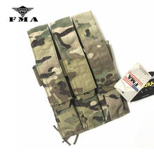 Тактические Чехлы FMA, тройная сумка для магазина Kriss Vector MOLLE, магнитная переноска SMG, военный камуфляж, бесплатная доставка 2024 - купить недорого