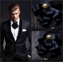 Pajarita de tela multicapa de estilo británico para novio, corbata Formal para boda, cuello, camisa, vestido, corbata, ropa y accesorios 2024 - compra barato