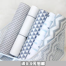 160x50cm Gray Wave Lattice Twill Cotton Sewing Fabric Making Children's Bedding Sheet Duvet Cover Handmade DIY Doll Cloth 2024 - buy cheap