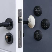 4 Pieces Round Silicone Door Handle Bumpers Self-adhesive Punch-free Wall Protector Pads Household Anti-collision Door Stoppers 2024 - купить недорого