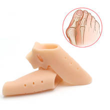 Corretor de dedão em gel de silicone, 4 unidades, protetor de valgo, separador do dedo do pé respirável, ajustador de joanete, pés massageador d0270 2024 - compre barato