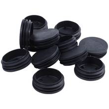 New Blanking End Round Tube Inserts Cap Cover 50mm Dia Black 12 Pcs 2024 - buy cheap