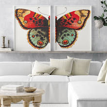 Nórdico cor borboleta imagem de parede cartaz estilo moderno impressão em tela arte do corredor sala estar quarto decoração 2024 - compre barato