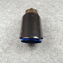 Bicos de escape da akrapovic para fibra de carbono, difusor traseiro, ponta silenciadora, aço inoxidável, azul brilhante, grelha, 1 peça 2024 - compre barato