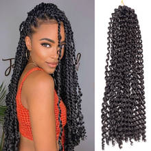 Full star Crochet Braid Hair For Braiding Synthetic Hair Extension Passion Twist Long Water Wave Bohemian Curly Crochet Hair 2024 - buy cheap