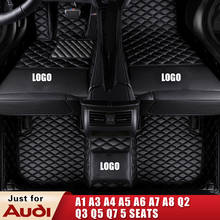 Custom Leather waterproof auto Floor Mats For Audi A4 2000-2017 2018 2019 2020 foot Pads auto carpets styling car accessories 2024 - buy cheap